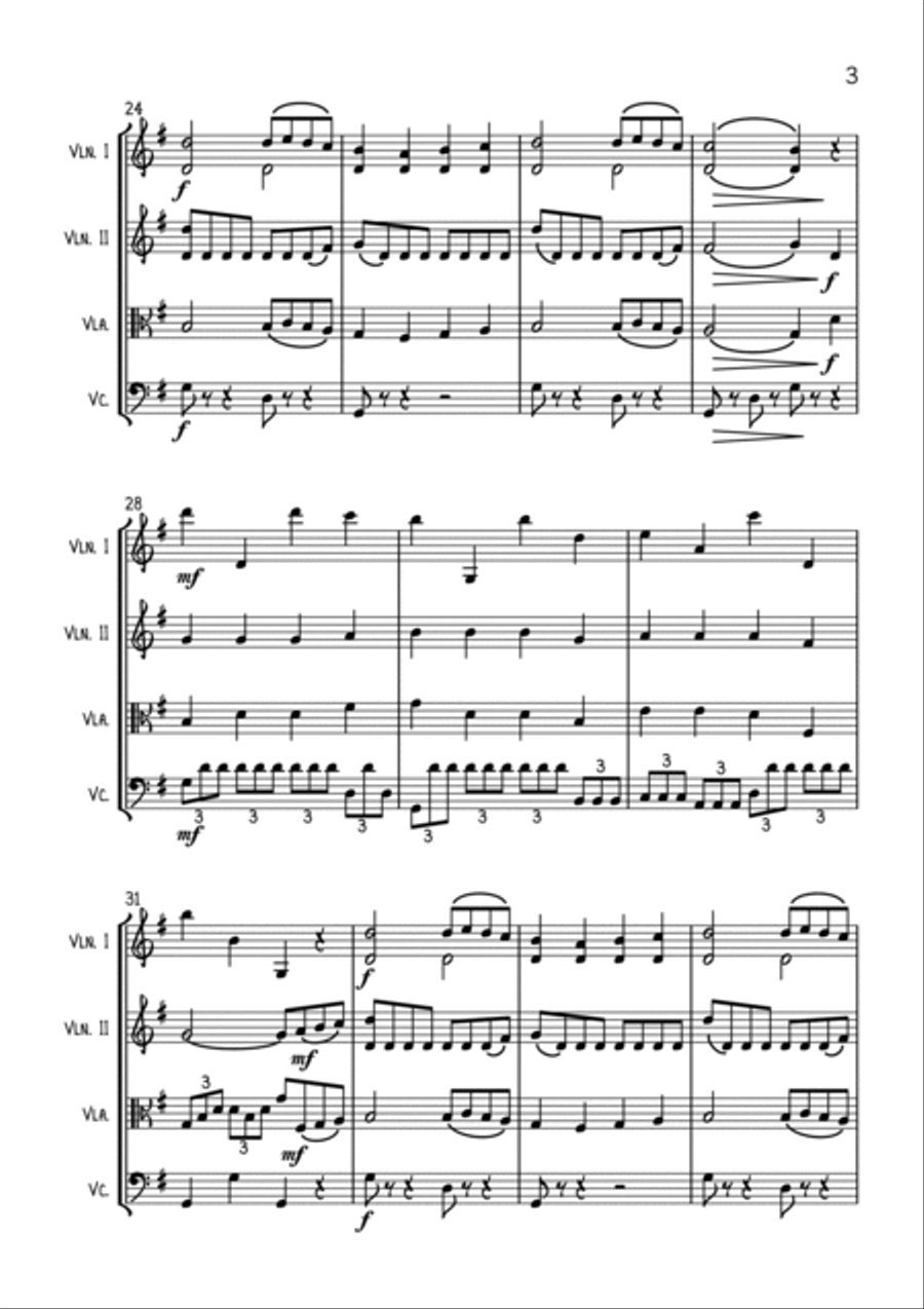 Mozart Rondo from Master & Commander - String Quartet String Quartet scores gallery preview page 3