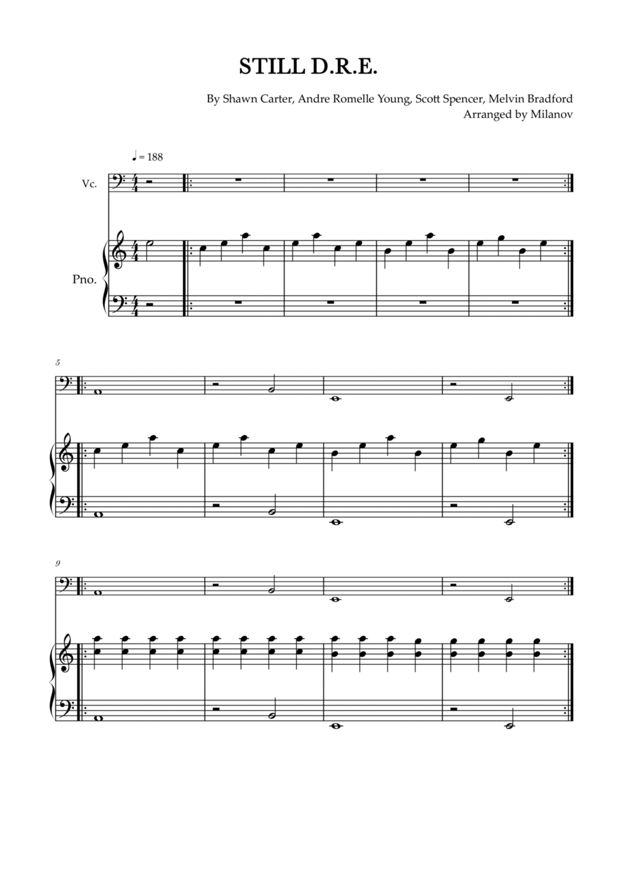 Still dre shop easy piano