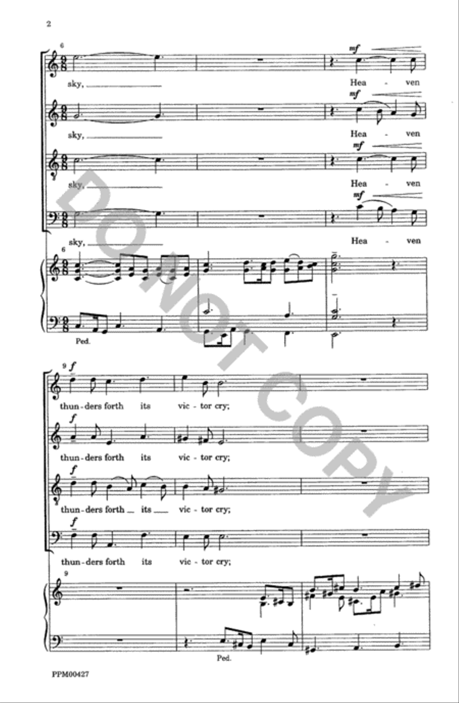 Light's Glittering Morn 4-Part scores gallery preview page 3