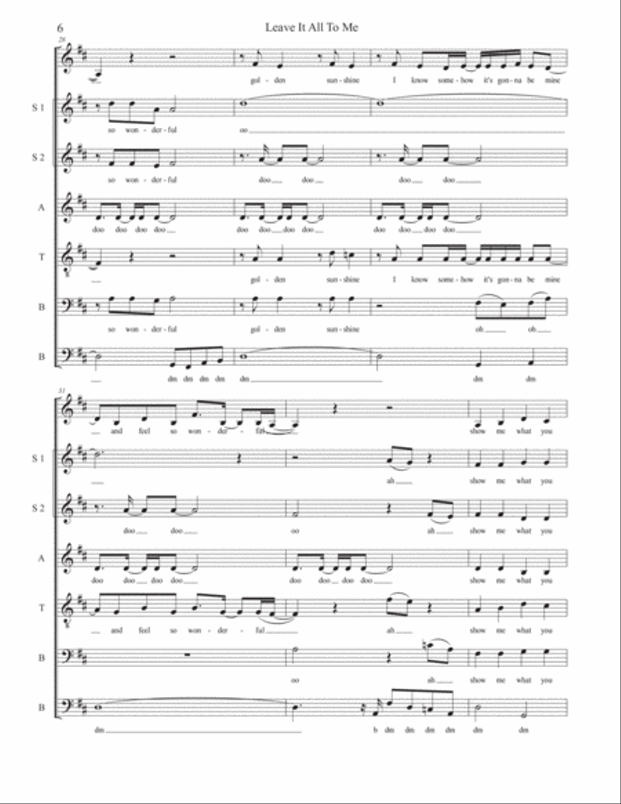 Leave It All To Me Leave It All To Me 4-Part scores gallery preview page 6