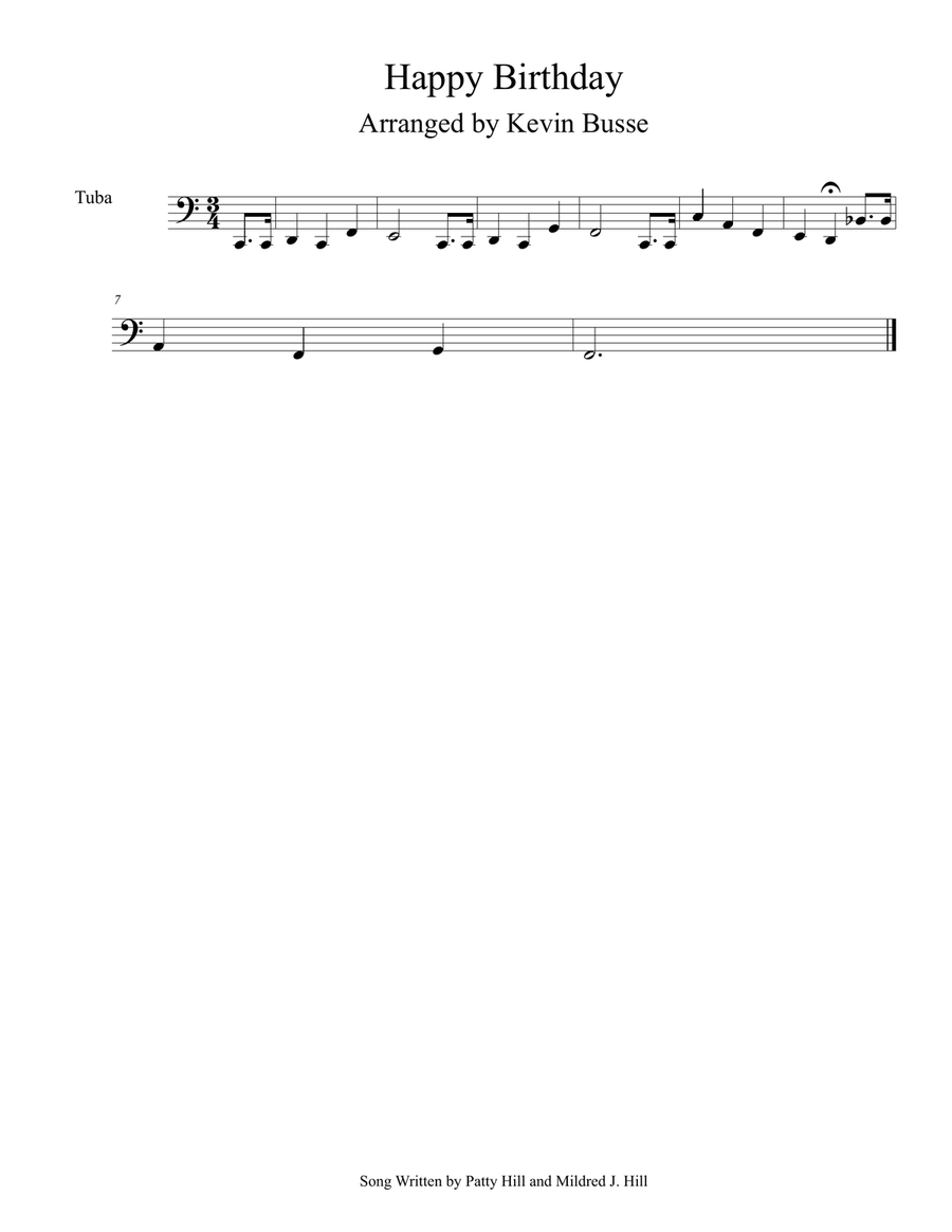 Easy clearance tuba music