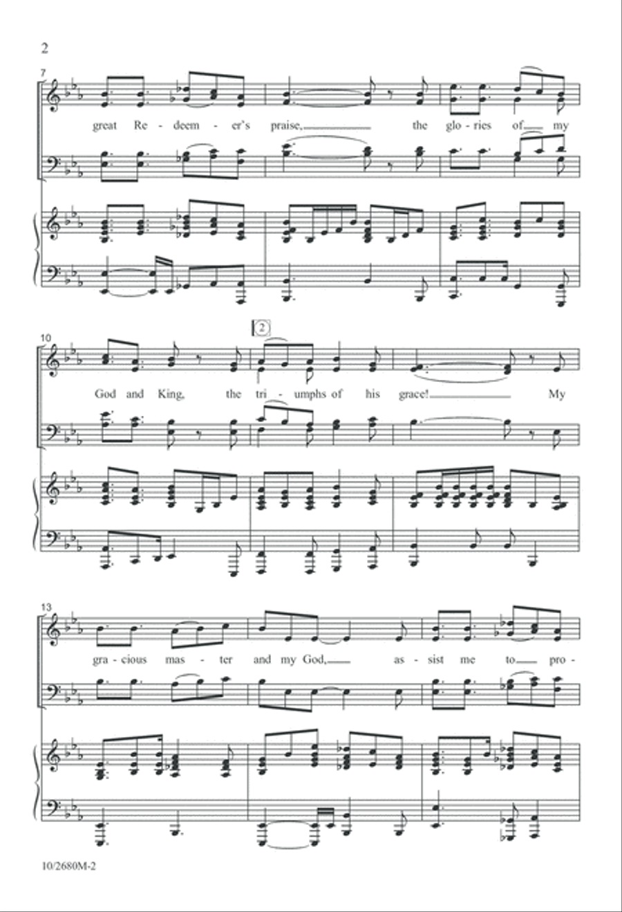 O For a Thousand Tongues to Sing! Divisi scores gallery preview page 3