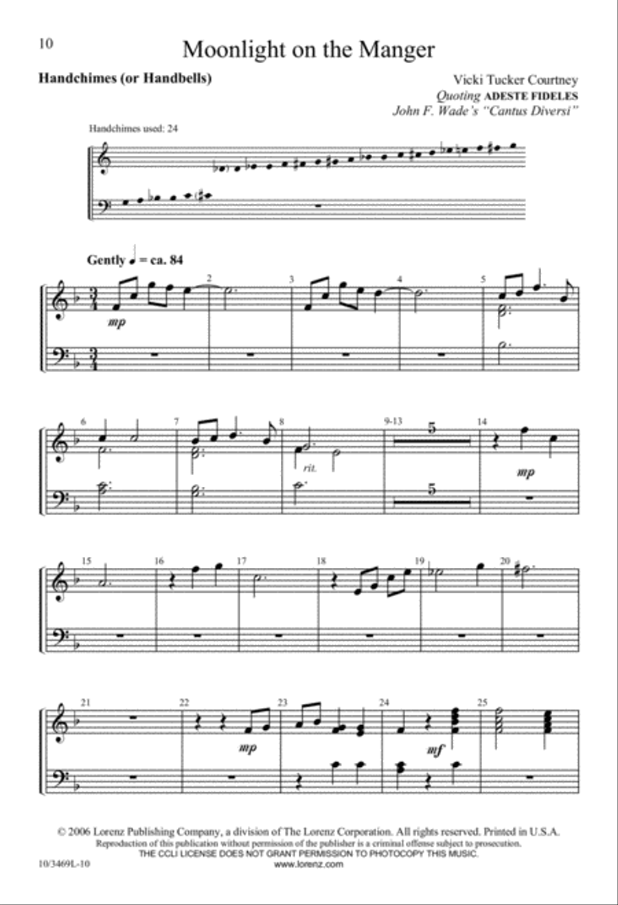 Moonlight on the Manger 4-Part scores gallery preview page 9