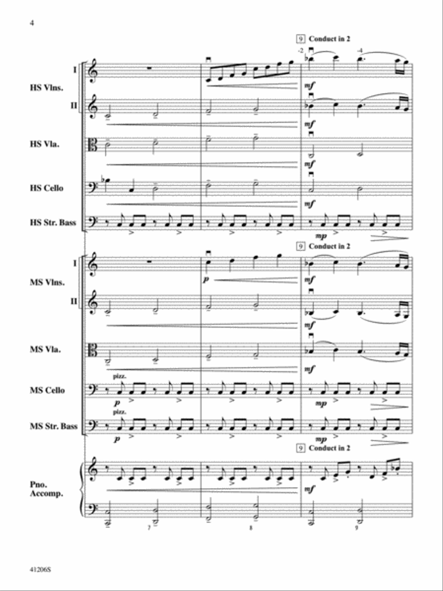 Newtown Peace Anthem: Score String Orchestra scores gallery preview page 4