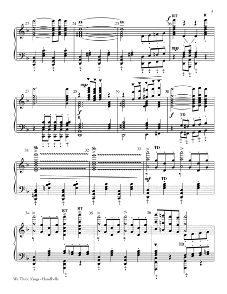 We Three Kings We Three Kings 5-Octaves scores gallery preview page 4