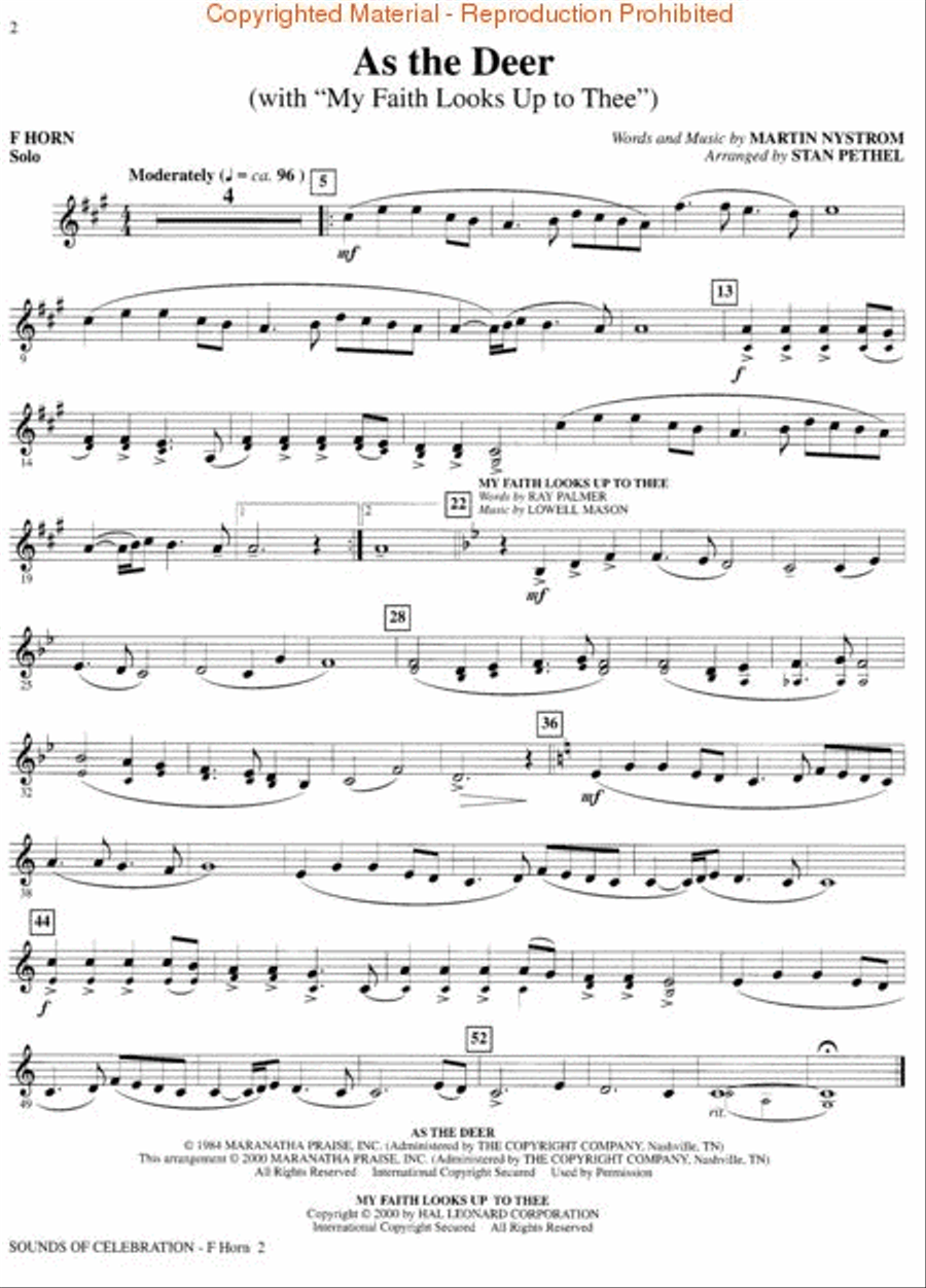 Sounds of Celebration Horn scores gallery preview page 3