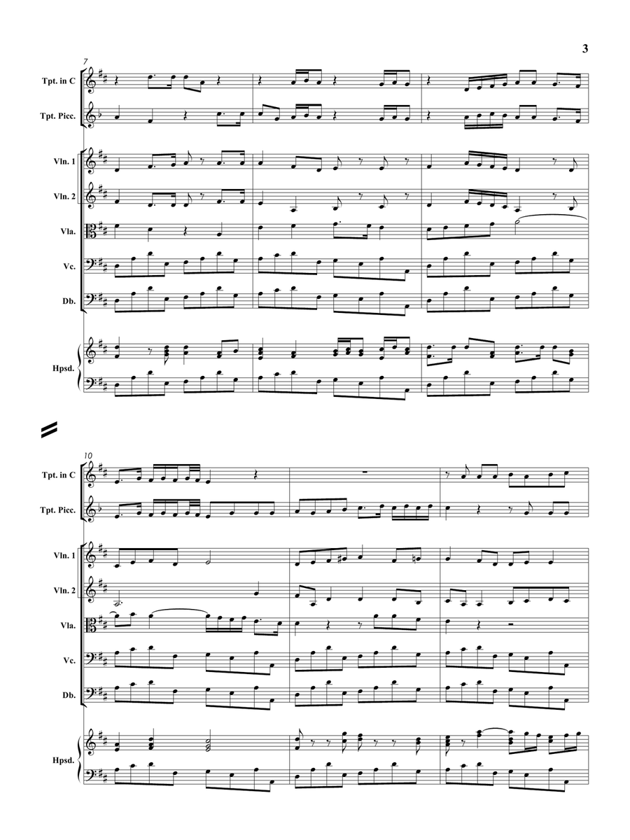 Sound the Trumpet (From 'Welcome Ode for James II' - Z. 335) String Orchestra scores gallery preview page 4