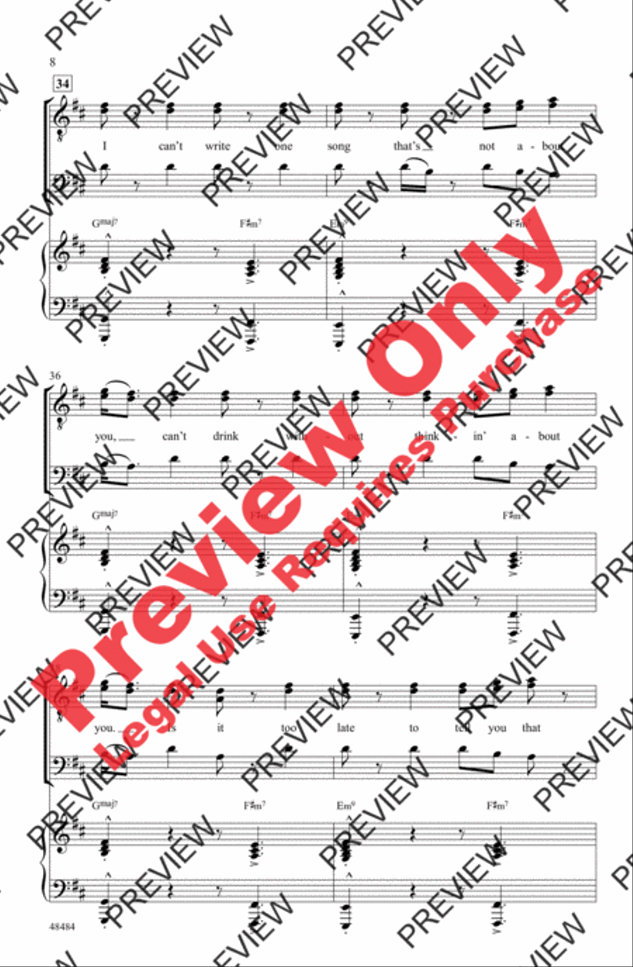 If I Can't Have You Men's Choir scores gallery preview page 8