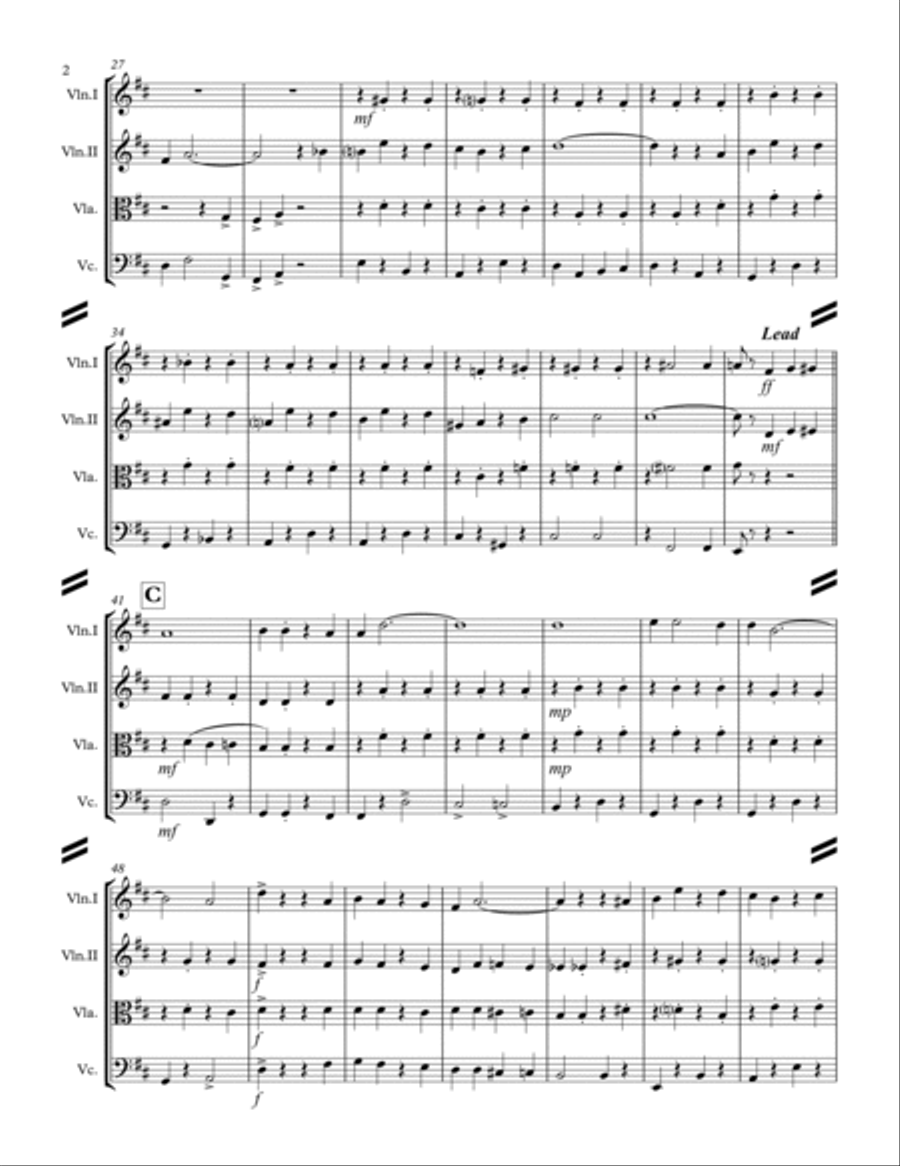 Yes! We Have No Bananas (for String Quartet) String Quartet scores gallery preview page 3