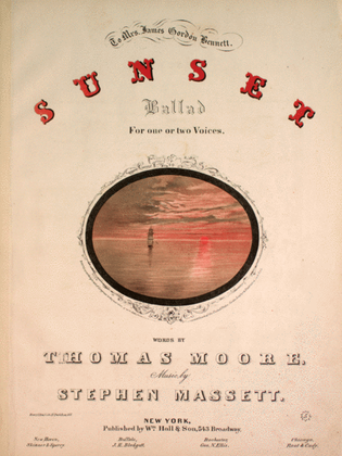 Book cover for Sunset. Ballad