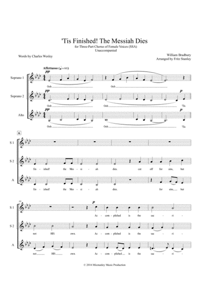'Tis Finished! The Messiah Dies - SSA A Cappella image number null
