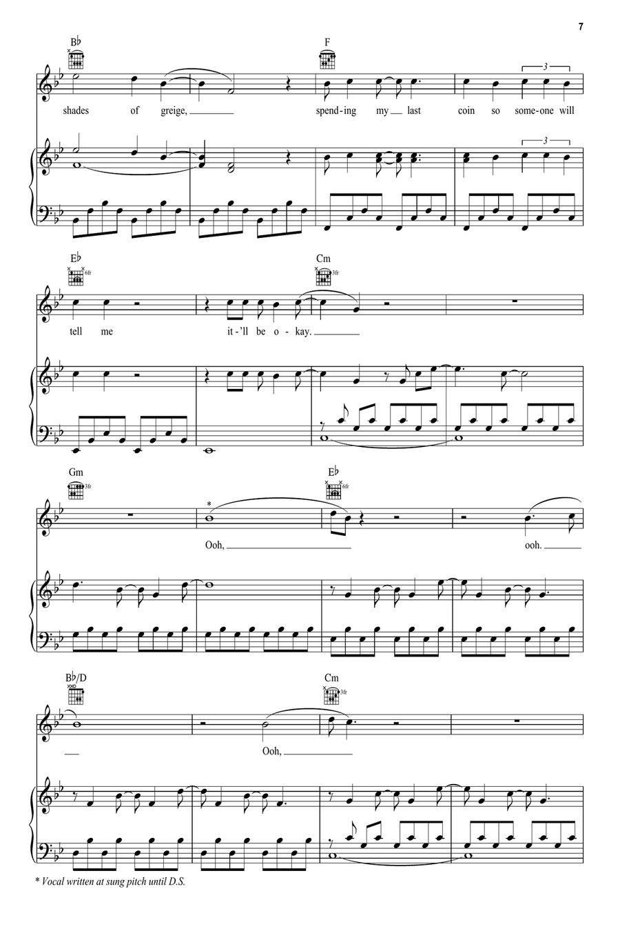 The Prophecy Piano, Vocal, Guitar scores gallery preview page 7