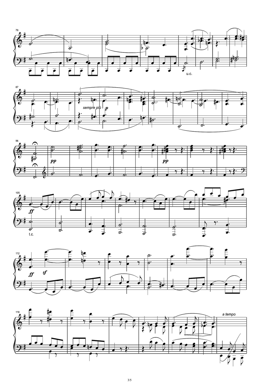 Beethoven Sonata No.30 in E Major, Op.109 Movement 2 Piano Solo scores gallery preview page 3