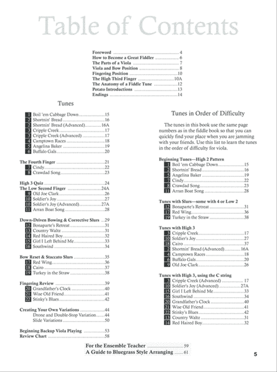 The American Fiddle Method for Viola, Volume 1 Viola scores gallery preview page 6