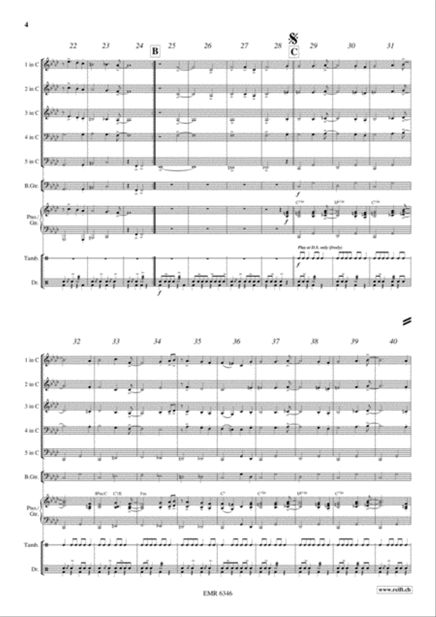 King's Blues March Concert Band scores gallery preview page 5