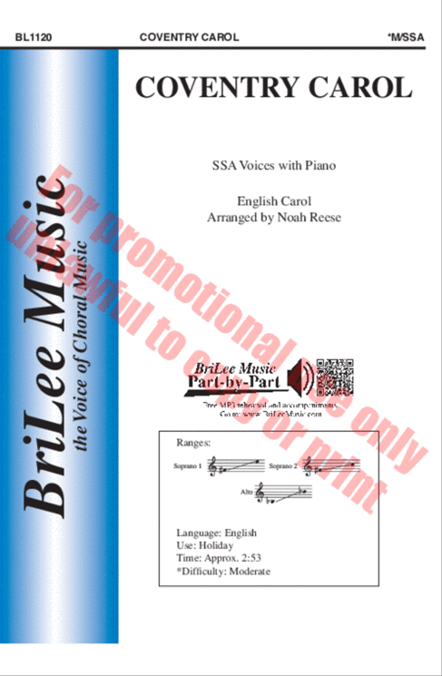 Coventry Carol SSA scores gallery preview page 2