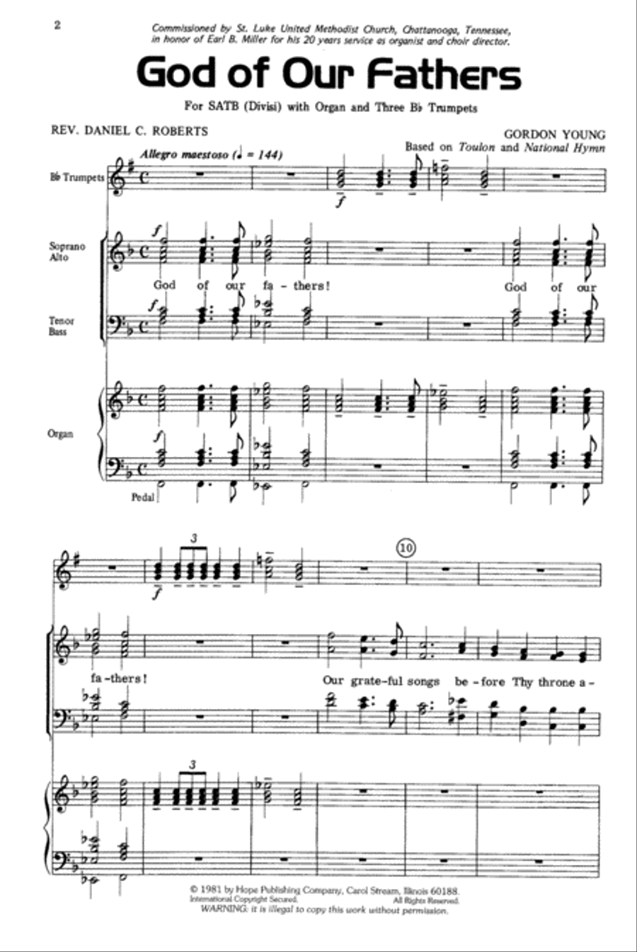 God of Our Fathers 4-Part scores gallery preview page 2