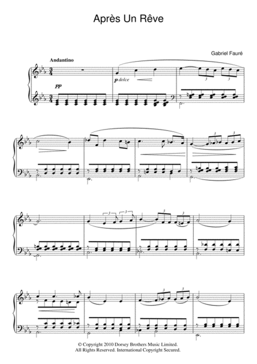 Apres Un Reve, Op.7, No.1