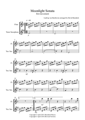Moonlight Sonata (1st movement) for Flute and Tenor Saxophone Duet