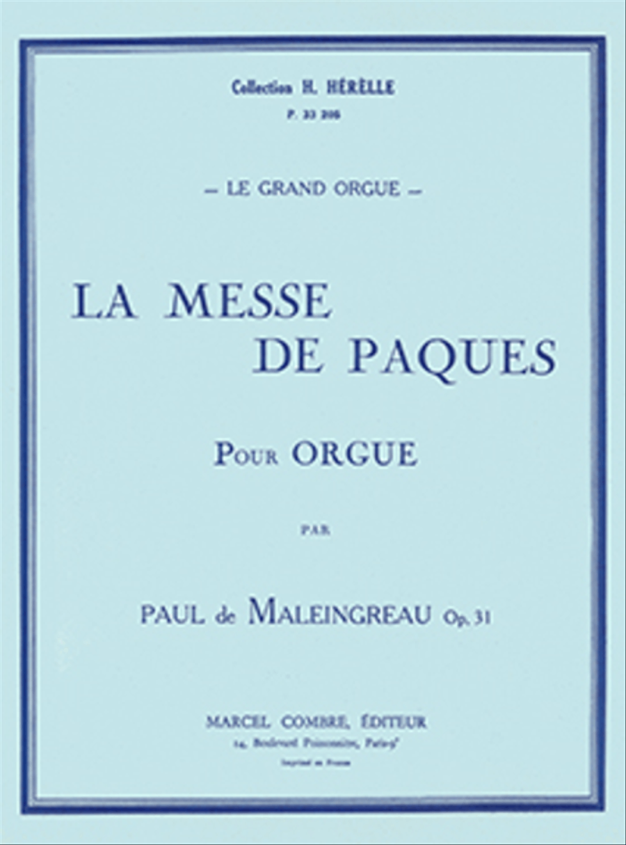 La Messe de Paques Op. 31 Organ scores gallery preview page 1