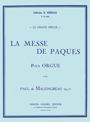 Book cover for La Messe de Paques Op. 31
