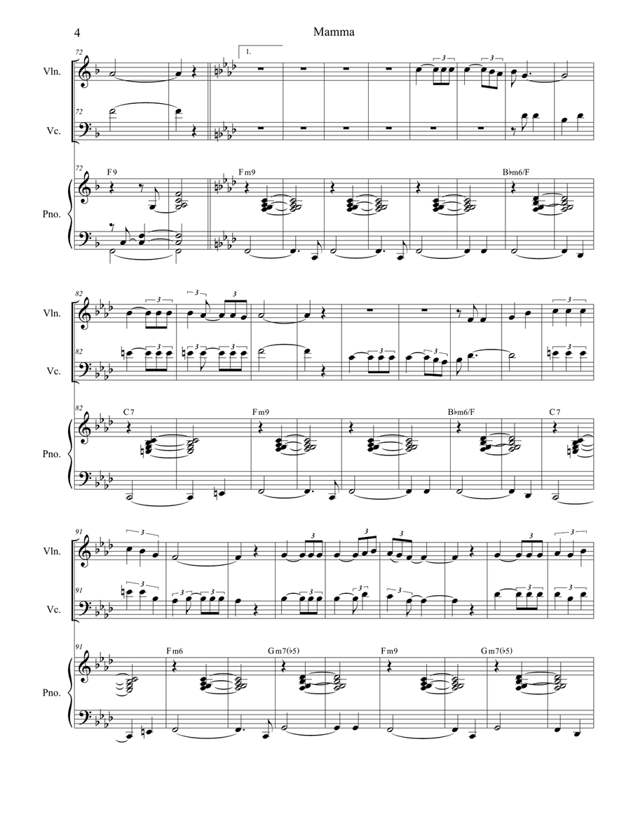 Mama (mamma) Piano Trio scores gallery preview page 4