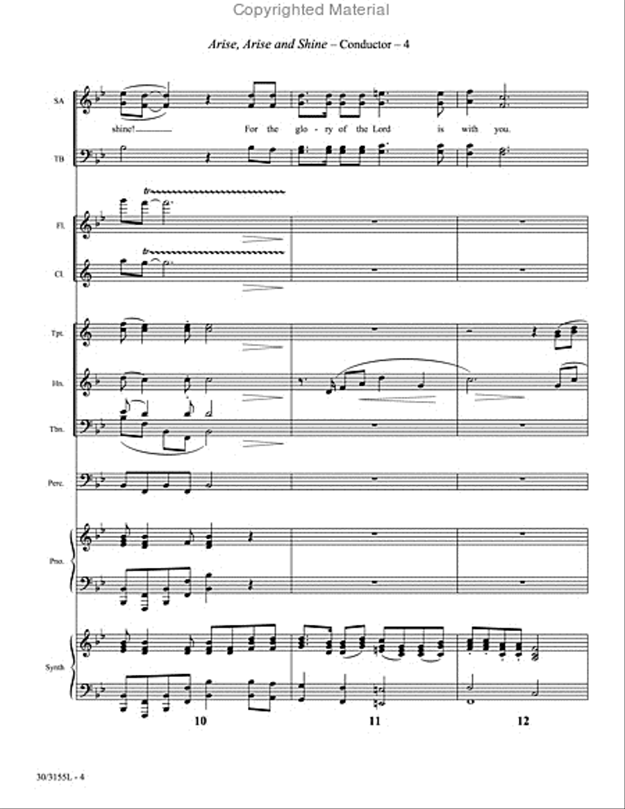 Arise, Arise and Shine! - Orchestral Score and Parts Choir scores gallery preview page 5