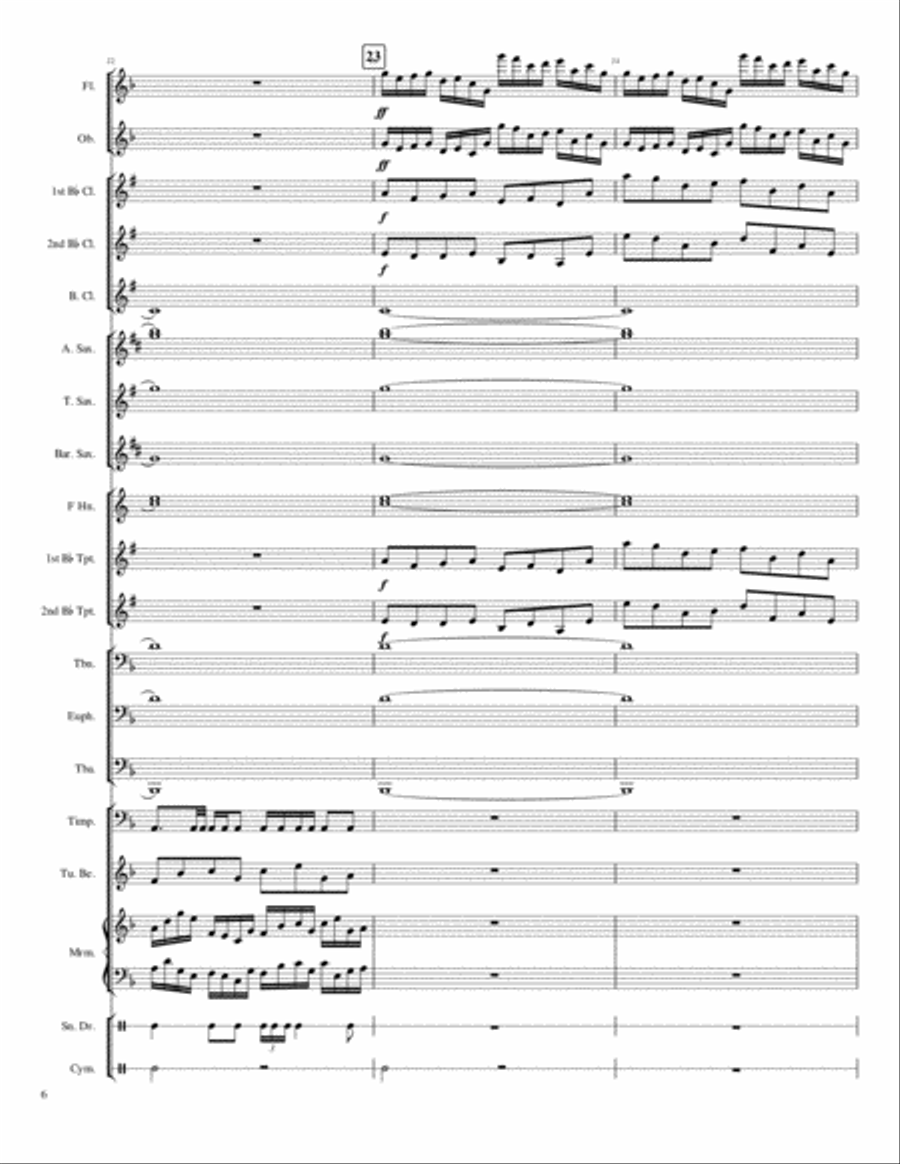 A Loss is a New Beginning Concert Band scores gallery preview page 6