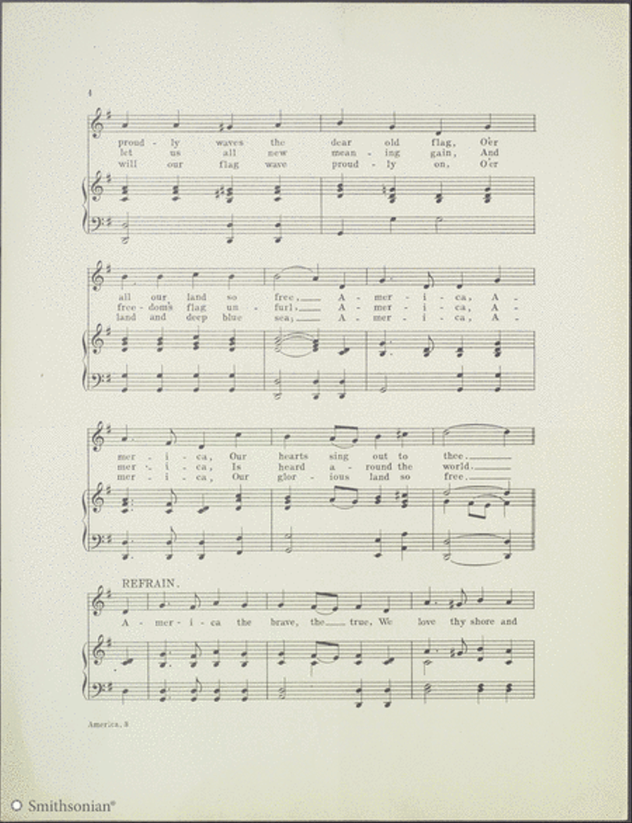 America: A National Patriotic Song Piano, Vocal scores gallery preview page 3