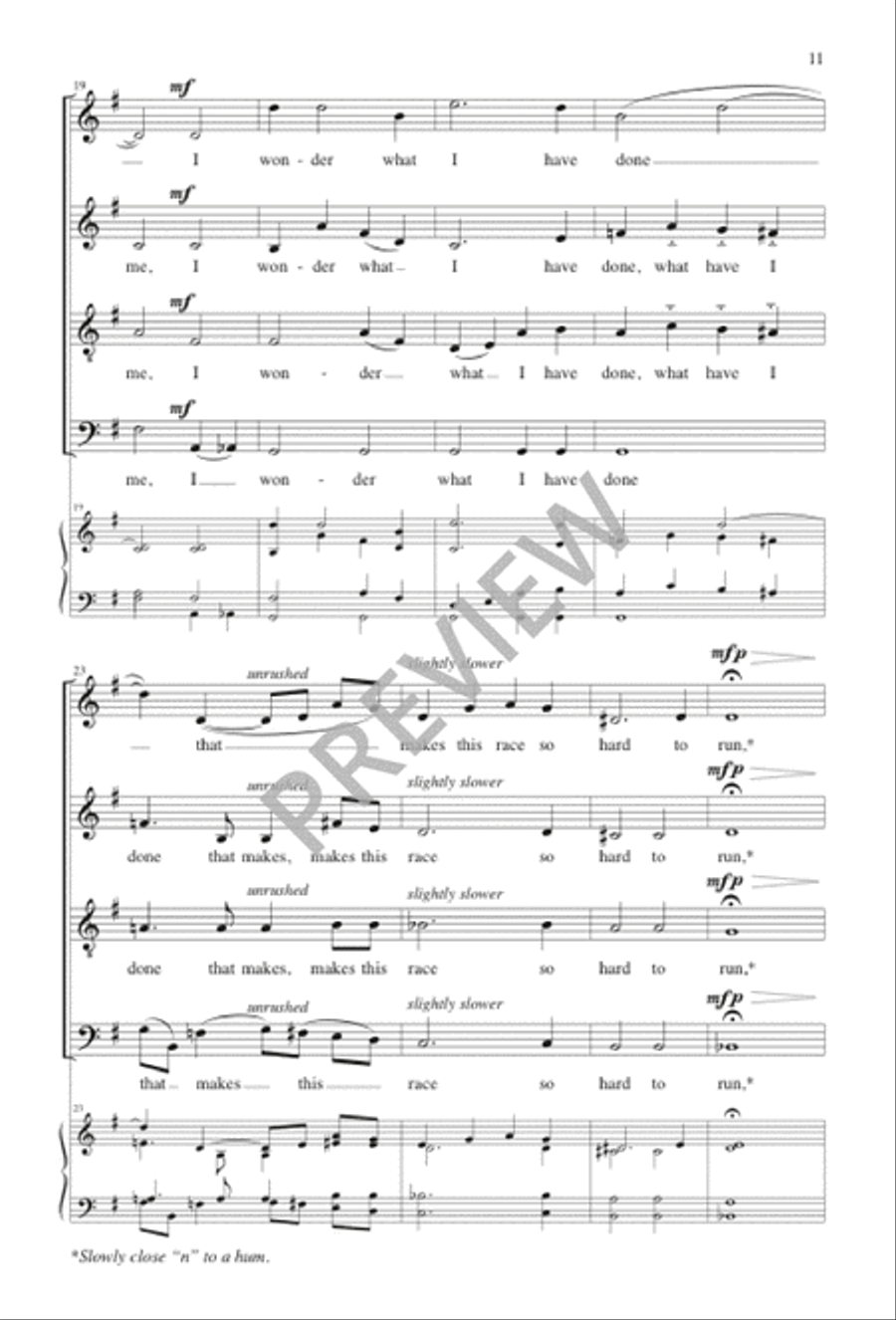 Trinity: Three Choral Meditations Based on Gospel Songs 4-Part scores gallery preview page 11