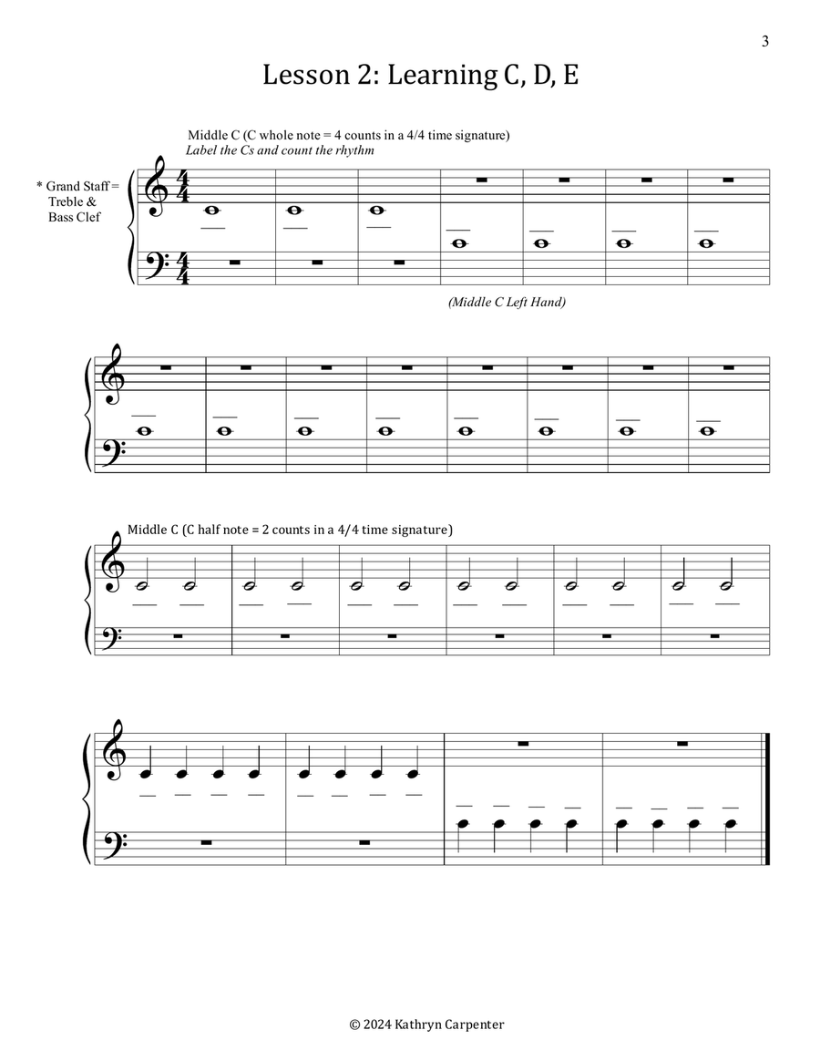 The Early Beginner Vocal Lesson Book: Learn to Sing (Primer) Medium Voice scores gallery preview page 3