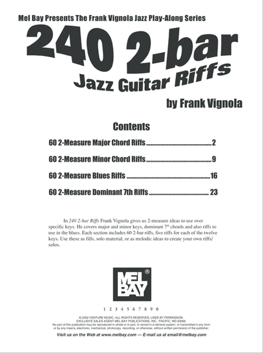240 2-Bar Jazz Guitar Riffs Electric Guitar scores gallery preview page 2