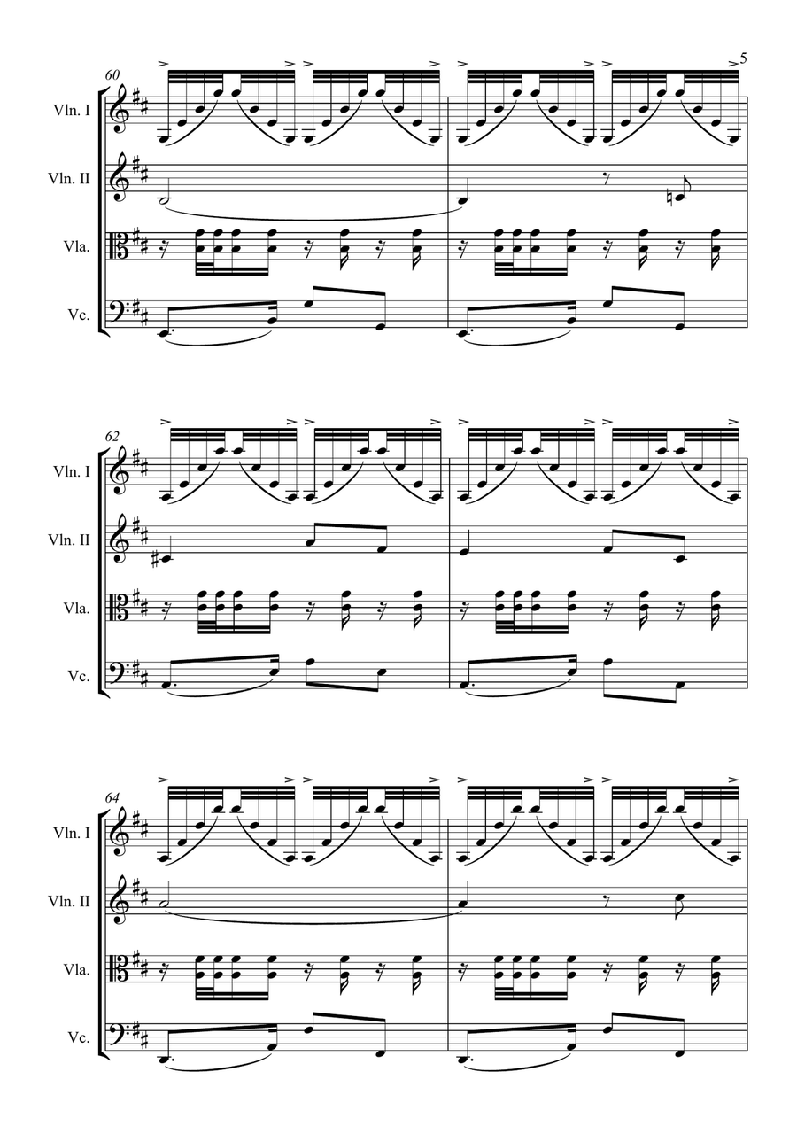 Jalousie (tango Tzigane) String Quartet scores gallery preview page 6