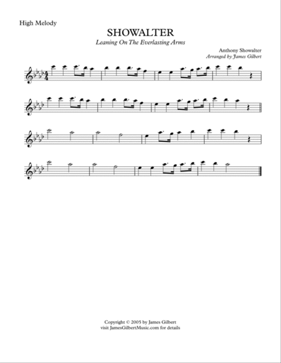 SHOWALTER (Leaning On The Everlasting Arms) Small Ensemble scores gallery preview page 4