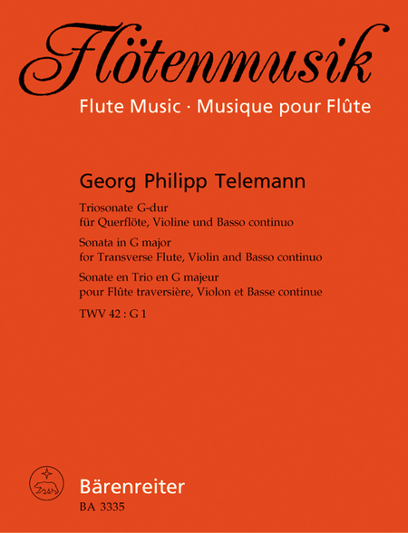 Trio Sonata for Flute, Violin and Basso continuo G major TWV 42:G1