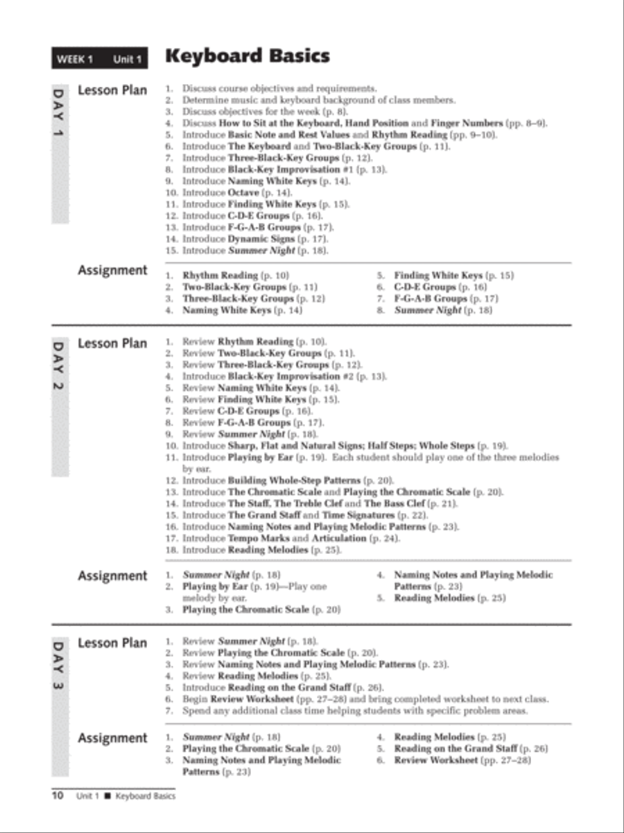 Alfred's Group Piano for Adults Teacher's Handbook, Book 1 Alfred's Group Piano for Adults Teacher's Handbook, Book 1 Piano Method scores gallery preview page 15