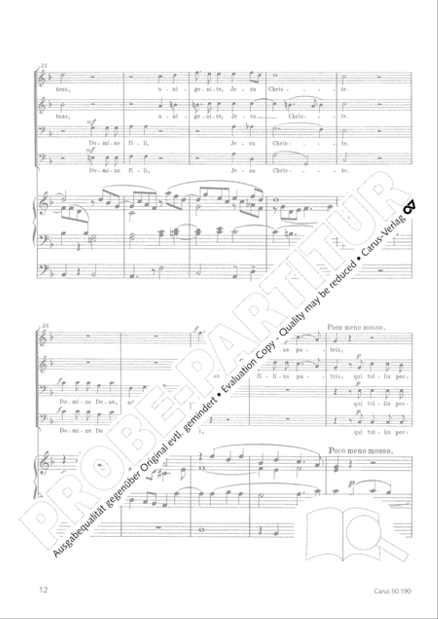 Mass in F major TTBB scores gallery preview page 12