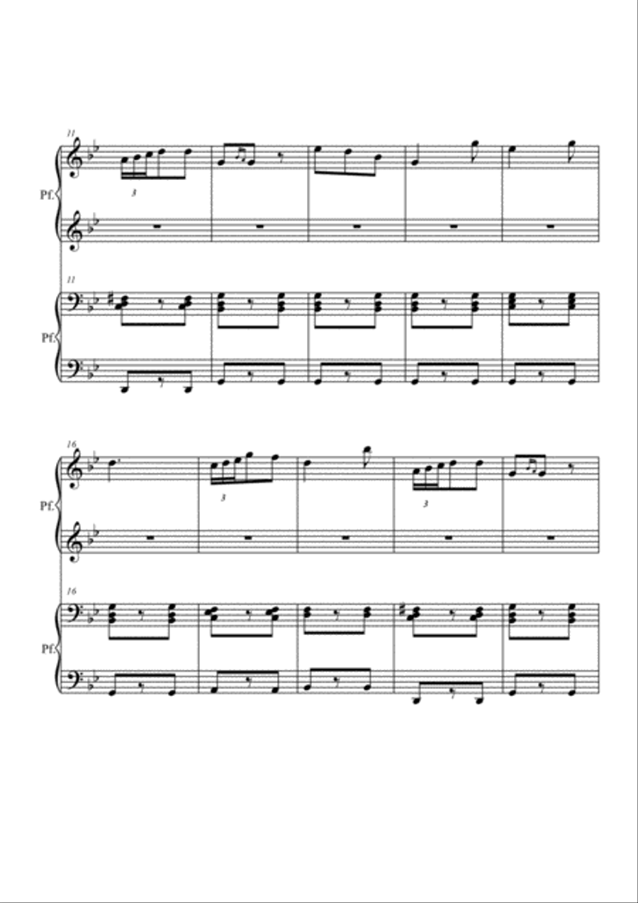 Traviata: Croce e delizia. Piano 4 hands Easy Piano scores gallery preview page 2