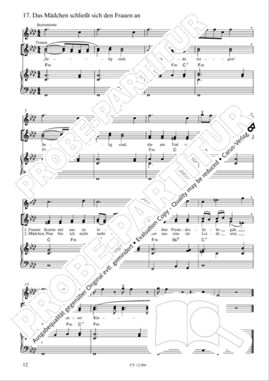 Das Tochterlein des Jairus Children's Choir scores gallery preview page 13