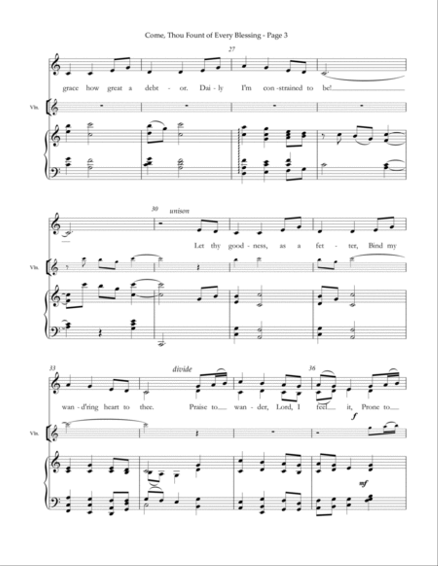 Come Thou Fount of Every Blessing, Vocal Duet Alto Voice scores gallery preview page 4