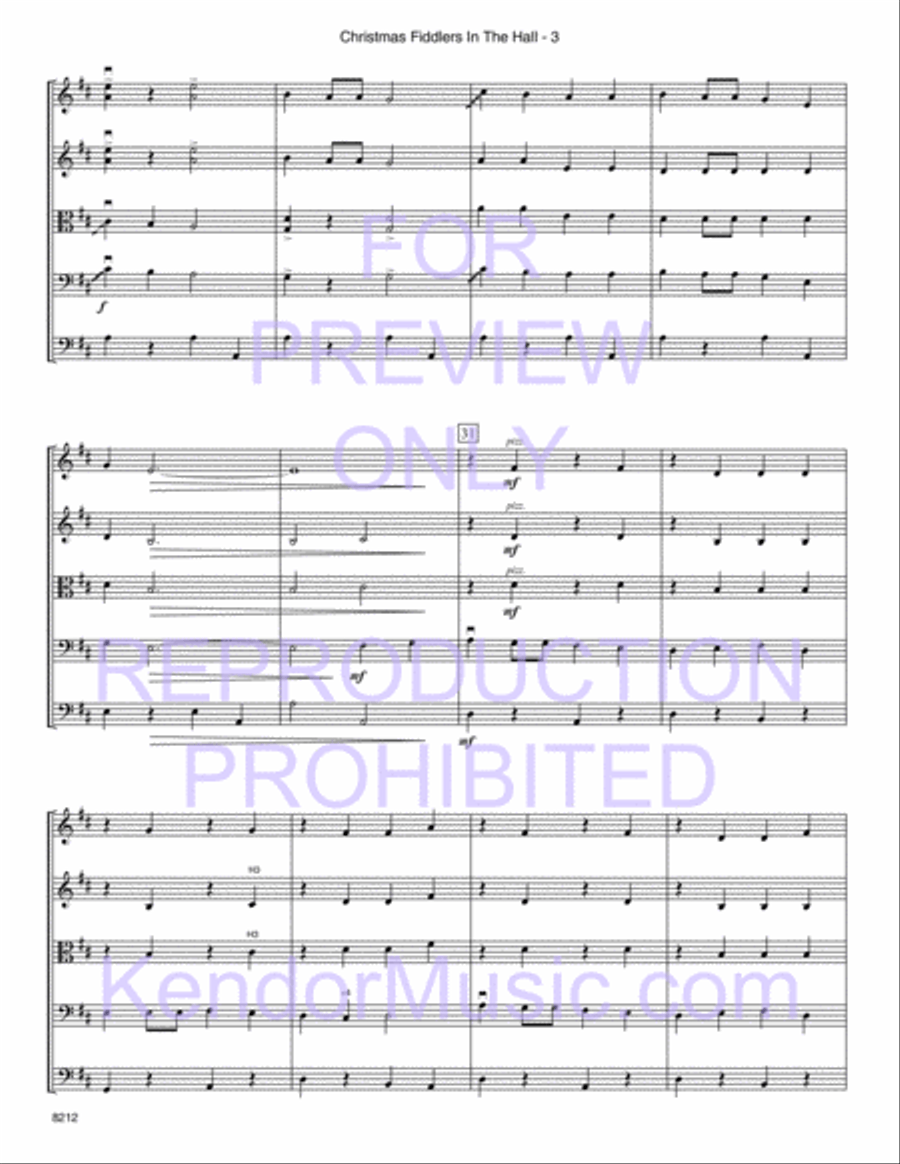 Christmas Fiddlers In The Hall String Orchestra scores gallery preview page 4
