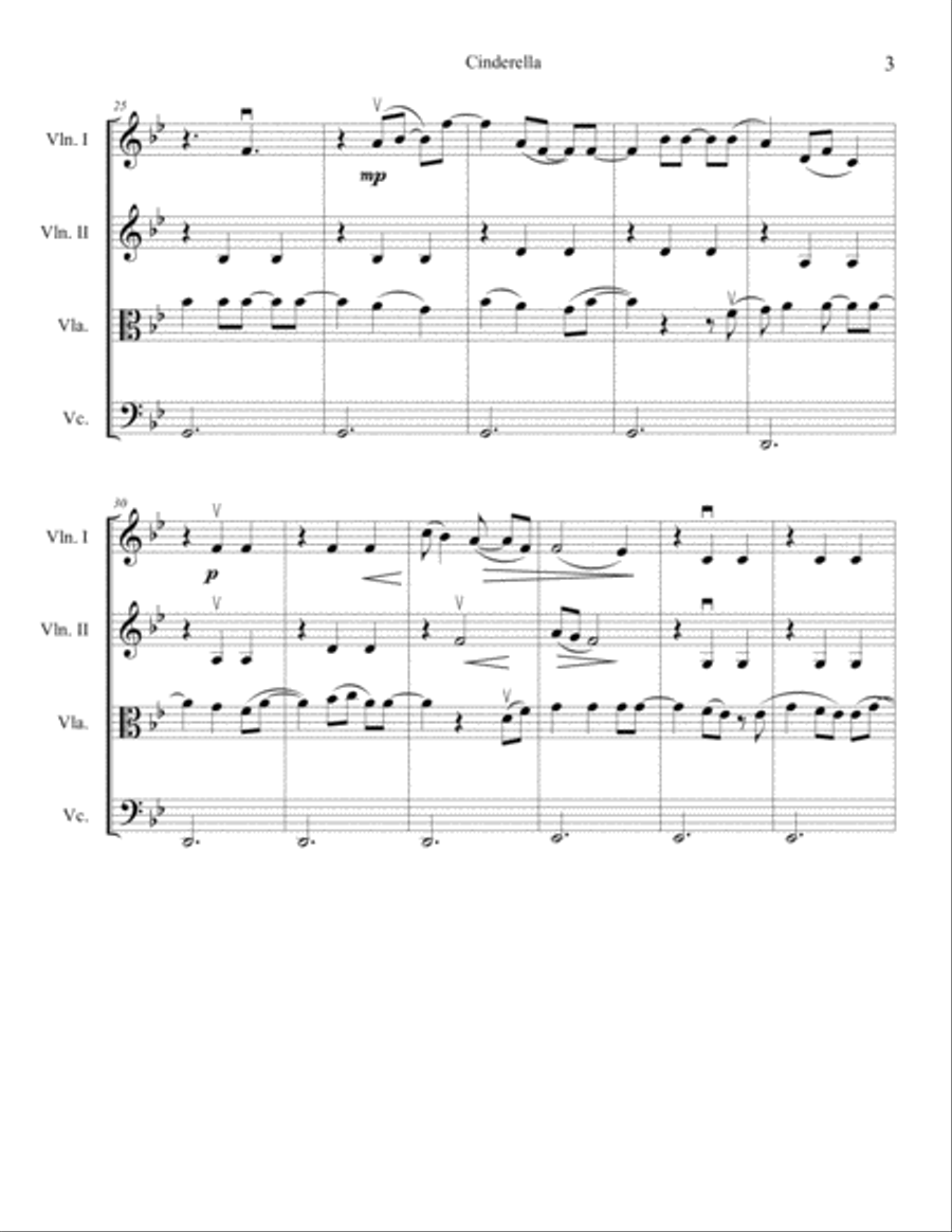 Cinderella String Quartet scores gallery preview page 4
