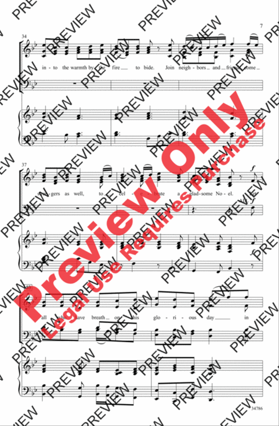 A Vaughan Williams Christmas 4-Part scores gallery preview page 6
