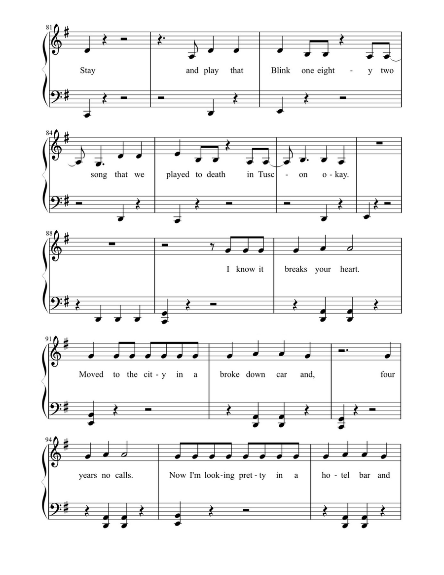 Closer Easy Piano scores gallery preview page 4