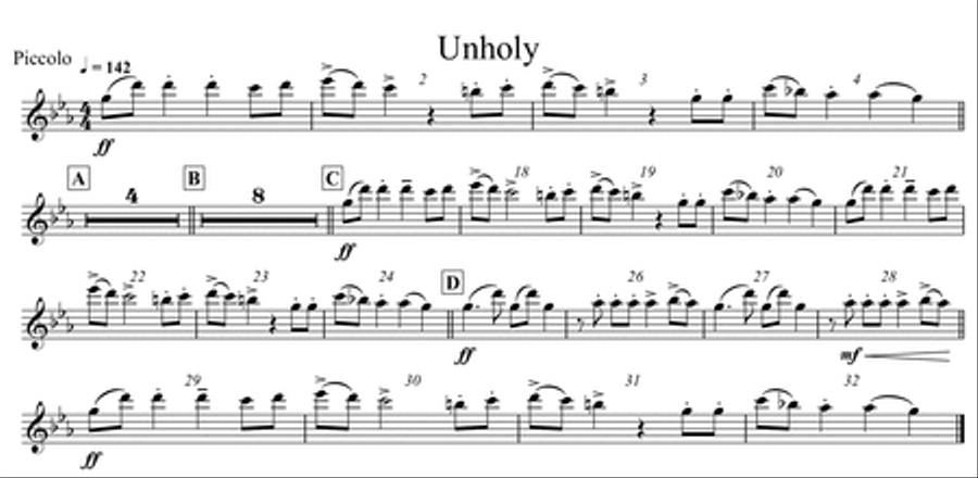 Unholy Marching Band scores gallery preview page 3