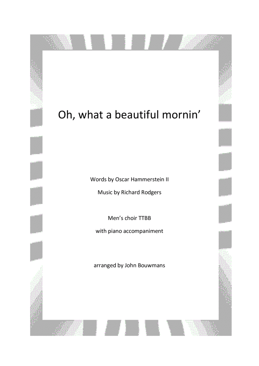 Oh, What A Beautiful Mornin' TTBB scores gallery preview page 1