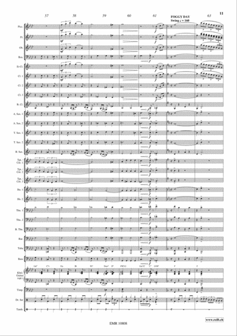 Gershwin Medley Gershwin Medley Concert Band scores gallery preview page 12