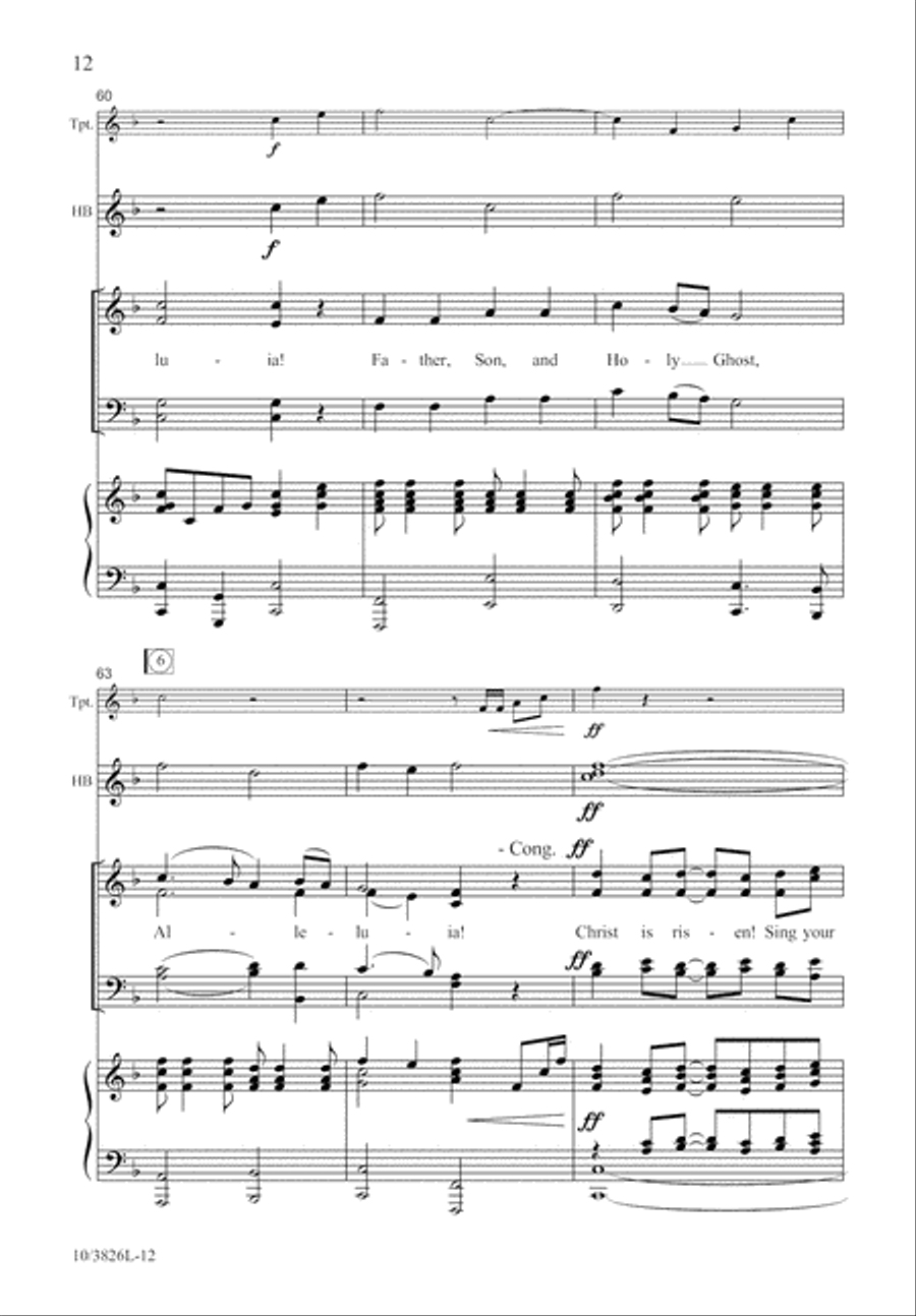 Jesus Lives, Alleluia! 4-Part scores gallery preview page 12