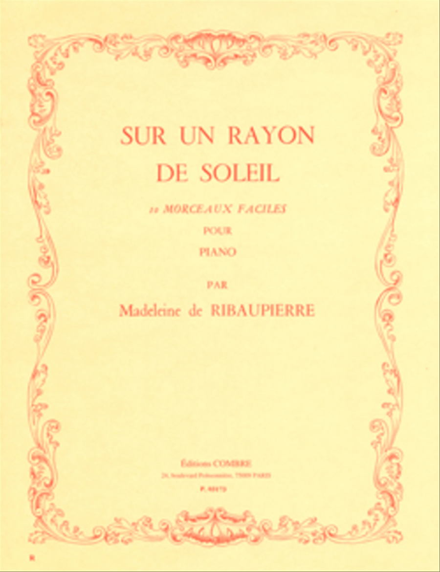 Sur un rayon de soleil (10 morceaux faciles) Piano Solo scores gallery preview page 1