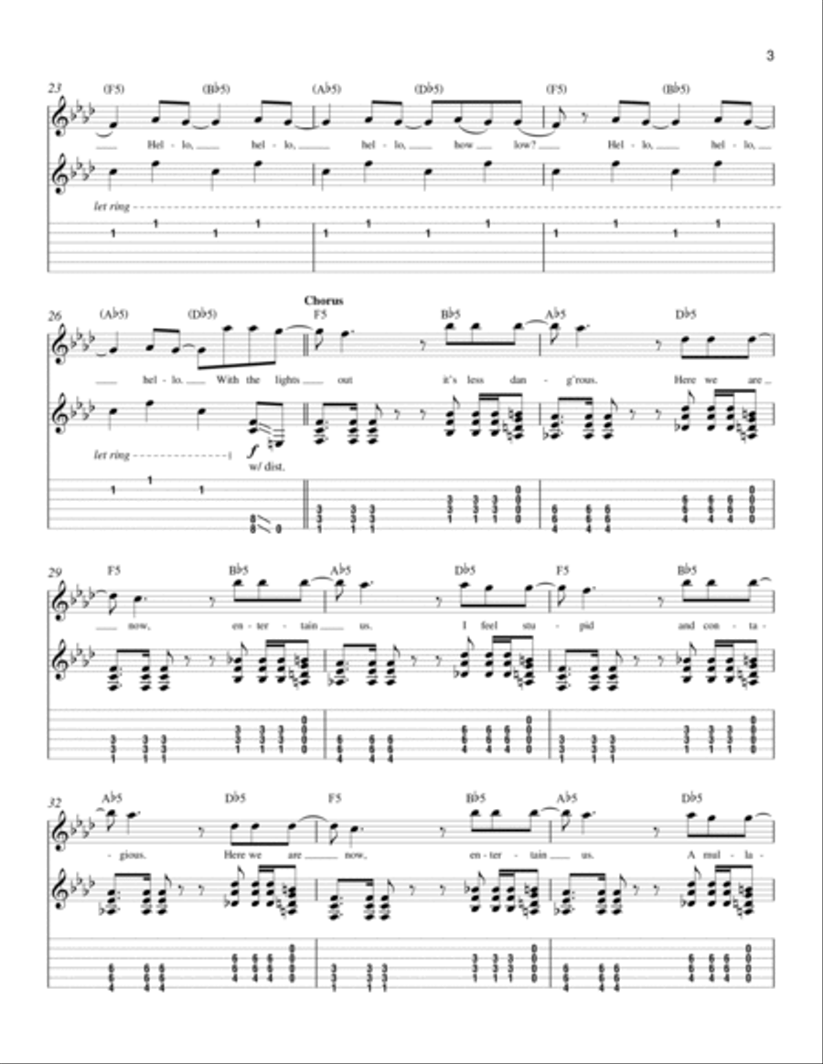 Smells Like Teen Spirit Acoustic Guitar scores gallery preview page 3